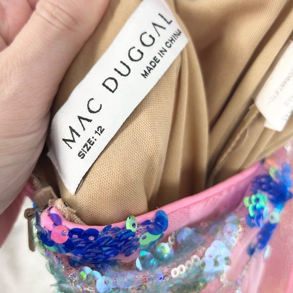 NWT Mac Duggal 68067 Sequin Column Gown, Size 12 - Picture 8 of 12